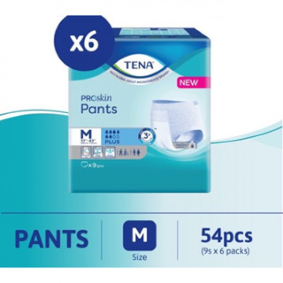 Tena Pants Plus Proskin Unisex Adult Diapers - M9x6-1ctn Carton Sales